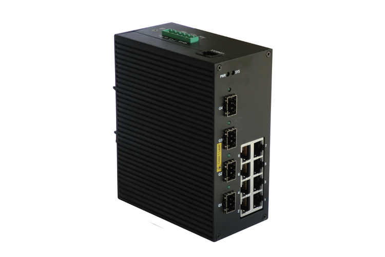 P612A  8+4G口 增强网管型PoE工业以太网交换机
