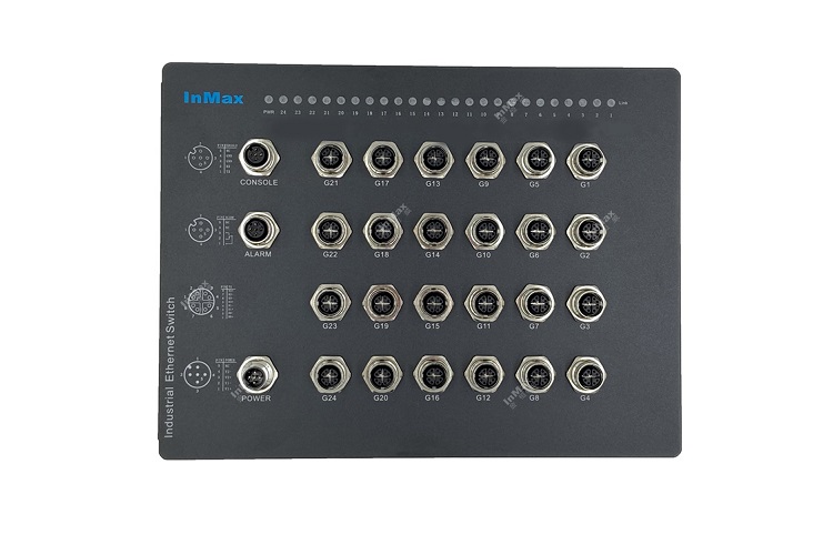 X724B IP67 24 Ports M12 Railway Gigabit Managed Ethernet Switch